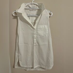 Athleta White Sleeveless Blouse